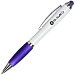Curvy Stylus Pen - White - Printed