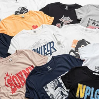 collage of t-shirts