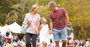 family at a festival.