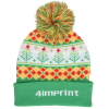 View Image 1 of 2 of Jacquard Cuff Beanie - Christmas Tree Design