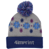 View Image 1 of 2 of Jacquard Cuff Beanie - Snow Flake Design