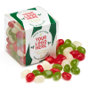 View Image 1 of 3 of Clear Cube Box - Christmas Gourmet Jelly Beans