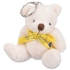 View Image 1 of 1 of Taylor Keyring Bear with Bow - Cream