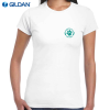 View Image 1 of 3 of Gildan Women's Softstyle T-Shirt - White - Printed