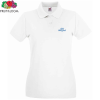 View Image 1 of 4 of Fruit of the Loom Women's Premium Polo Shirt - White - Printed