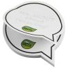 View Image 1 of 1 of Speech Bubble Shaped Recycled Sticky Notes - Digital