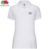 View Image 1 of 1 of Fruit of the Loom Womens Value Polo Shirt - White - Printed