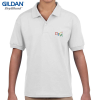 View Image 1 of 2 of Gildan Kid's DryBlend Jersey Polo Shirt - White - Embroidered