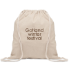 View Image 1 of 4 of Cabetri Recycled Cotton Drawstring Bag - Natural