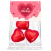 View Image 1 of 1 of Info Card - Red Foil Chocolate Hearts