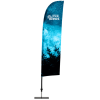 View Image 1 of 9 of Indoor Wind Flag with Base - Single Sided Print