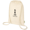 View Image 1 of 3 of Odisha Premium Organic Cotton Drawstring Bag - Natural - Printed