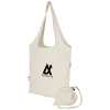 View Image 1 of 6 of Madras Recycled Foldable Tote - Natural - Printed