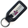 View Image 1 of 1 of Steel & Leather Keyring - Printed