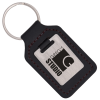 View Image 1 of 1 of Gilt Plated & Leather Keyring - Printed