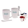 View Image 1 of 1 of DISC Mug & Spoon - White