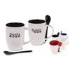 View Image 1 of 1 of DISC Mug & Spoon - Black