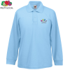 View Image 1 of 2 of Fruit of the Loom Kid's Pique Polo Shirt - Long Sleeves