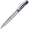 View Image 1 of 7 of Senator® Spring Pen - Chrome with Clear Trim