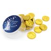 View Image 1 of 1 of DISC Maxi Round Sweet Pot - Chocolate Coins - Christmas