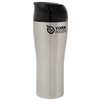 View Image 1 of 2 of 400ml Stainless Steel Travel Mug with Sliding Lid