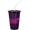 View Image 1 of 6 of DISC Stadium Cup - Flexible Straw