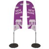 View Image 1 of 2 of 7ft Indoor Razor Flag - Double Sided