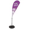 View Image 1 of 2 of 6ft Indoor Tear Drop Flag - One Sided