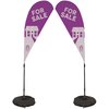 View Image 1 of 2 of 6ft Indoor Tear Drop Flag - Double Sided