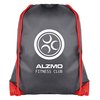 View Image 1 of 1 of Essential Drawstring Bag - Black with Coloured Cords - 1 Day