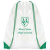 View Image 1 of 1 of Essential Drawstring Bag - White with Coloured Cords - 1 Day