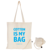 View Image 1 of 2 of Eccleston Cotton Foldable Shopper - Natural