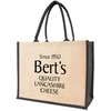 View Image 1 of 3 of Natural Jute Shopper - Colour Trim - Printed