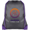 View Image 1 of 1 of Essential Drawstring Bag - Black with Coloured Cords - Digital Print