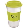 View Image 1 of 1 of DISC Americano Travel Mug - Translucent - White with Coloured Lid