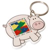 View Image 1 of 1 of Shaped Recycled Keyring - Pig