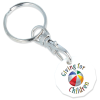 View Image 1 of 2 of Recycled Trolley Coin Keyring - White - 3 Day