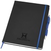 View Image 1 of 6 of DISC Noir XL Notebook with Curvy Pen - Debossed