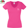 View Image 1 of 1 of DISC Fruit of the Loom Women's Value V-Neck T-Shirt - Colours