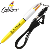 View Image 1 of 5 of BIC® 4 Colours Sun Inks Pen with Lanyard