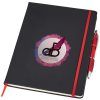 View Image 1 of 6 of DISC Noir XL Notebook with Curvy Pen - Full Colour