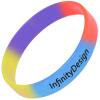 View Image 1 of 2 of Silicone Wristband - Custom 4 Colours