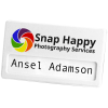 View Image 1 of 2 of Full Colour Combi Clip Name Badge - White