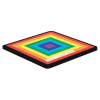 View Image 1 of 15 of DISC Double Sided Square Coaster - Colours