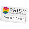 View Image 1 of 2 of Full Colour Magnetic Name Badge - White