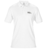 View Image 1 of 1 of DISC Gildan DryBlend Double Pique Polo Shirt - White - Printed