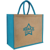View Image 1 of 1 of Yalding Jute Tote Bag - Natural with Coloured Trim