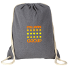 View Image 1 of 2 of Newchurch Recycled Cotton Drawstring Bag - Digital Print