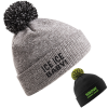 View Image 1 of 4 of Beechfield Snowstar Bobble Beanie Hat