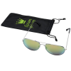 View Image 1 of 4 of DISC Aviator Sunglasses & Pouch